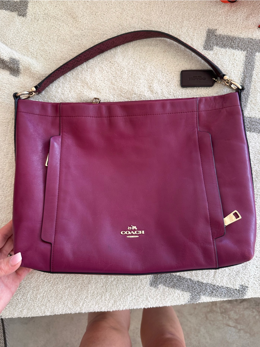 Burgundy coach scout hobo